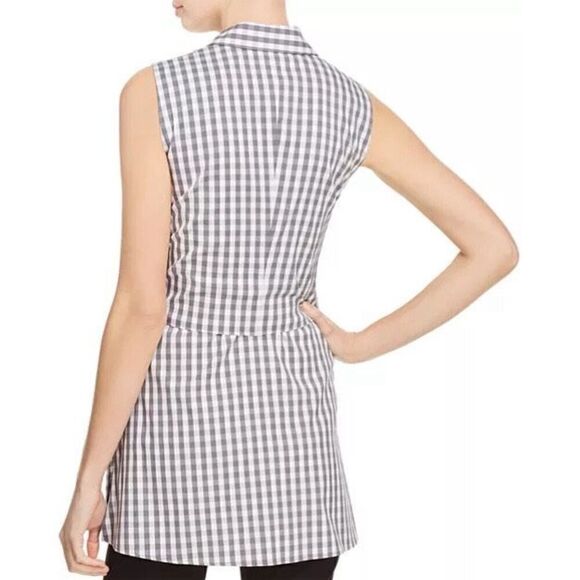 Lafayette 148 New York Mariel Gingham Tunic - Picture 2 of 9